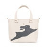 'En L'Air le Sac Lièvre' Sac Cabas Cuir Nappa Crème & Or