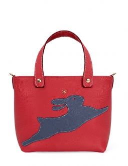 'En L'Air le Sac Lièvre' Sac Cabas Cuir Nappa Écrevisse & Or