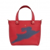 'En L'Air le Sac Lièvre' Nappa Leather Handbag Red & Gold