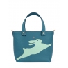 'En L'Air le Sac Lièvre' Sac Cabas Cuir Nappa Indigo & Or