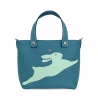'En L'Air le Sac Lièvre' Sac Cabas Cuir Nappa Indigo & Or