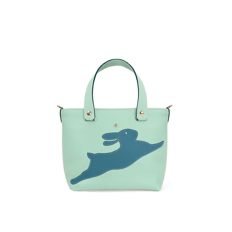 'En L'Air le Sac Lièvre' Nappa Leather Handbag Opaline & Gold