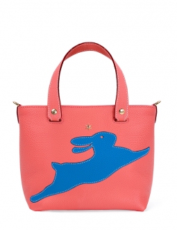 'En L'Air le Sac Lièvre' Nappa Leather Handbag Watermelon & Gold