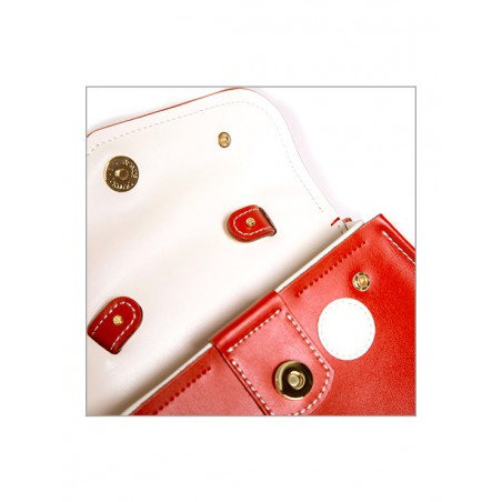 'Chantilly Silk Pois' Leather handbag Bordeaux & Gold