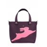 'En L'Air le Sac Lièvre' Sac Cabas Cuir Nappa Cassis & Or