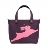 'En L'Air le Sac Lièvre' Sac Cabas Cuir Nappa Cassis & Or