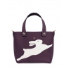 'En L'Air le Sac Lièvre' Nappa Leather Handbag Dark Purple & Gold