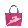 'En L'Air le Sac Lièvre' Sac Cabas Cuir Nappa Fuchsia & Or