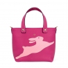 'En L'Air le Sac Lièvre' Sac Cabas Cuir Nappa Fuchsia & Or