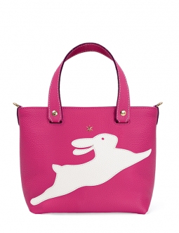 'En L'Air le Sac Lièvre' Nappa Leather Handbag Pink & Gold