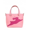 'En L'Air le Sac Lièvre' Sac Cabas Cuir Nappa Rose Poudré & Or