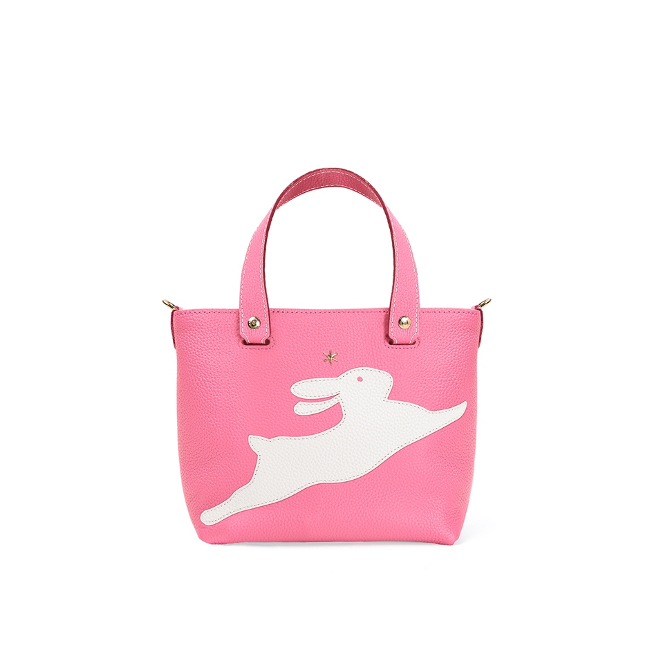 'En L'Air le Sac Lièvre' Nappa Leather Handbag Rose & Gold