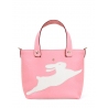 'En L'Air le Sac Lièvre' Sac Cabas Cuir Nappa Rose Poudré & Or