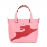 'En L'Air le Sac Lièvre' Sac Cabas Cuir Nappa Rose Poudré & Or