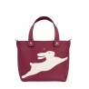 'En L'Air le Sac Lièvre' Sac Cabas Cuir Nappa Bordeaux & Or
