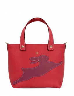 'En L'Air le Sac Lièvre' Sac Cabas Cuir Nappa Écrevisse & Or