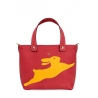'En L'Air le Sac Lièvre' Nappa Leather Handbag Red & Gold