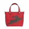 'En L'Air le Sac Lièvre' Sac Cabas Cuir Nappa Écrevisse & Or