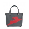 'En L'Air le Sac Lièvre' Sac Cabas Cuir Nappa Ardoise & Or