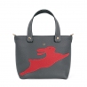 'En L'Air le Sac Lièvre' Nappa Leather Handbag Ardoise & Gold