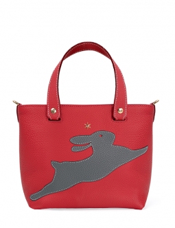 'En L'Air le Sac Lièvre' Sac Cabas Cuir Nappa Écrevisse & Or