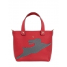 'En L'Air le Sac Lièvre' Nappa Leather Handbag Red & Gold