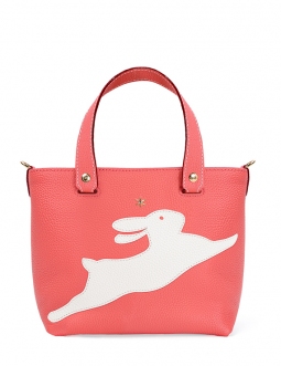 'En L'Air le Sac Lièvre' Nappa Leather Handbag Watermelon & Gold