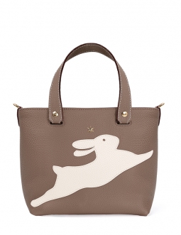'En L'Air le Sac Lièvre' Sac Cabas Cuir Nappa Volcan & Or