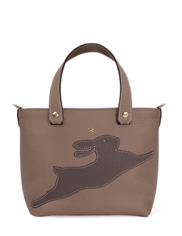 'En L'Air le Sac Lièvre' Sac Cabas Cuir Nappa Volcan & Or