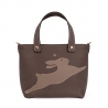'En L'Air le Sac Lièvre' Sac Cabas Cuir Nappa Chocolat & Or