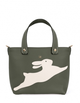 'En L'Air le Sac Lièvre' Sac Cabas Cuir Nappa Taiga & Or