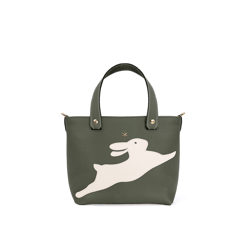 'En L'Air le Sac Lièvre' Sac Cabas Cuir Nappa Taiga & Or
