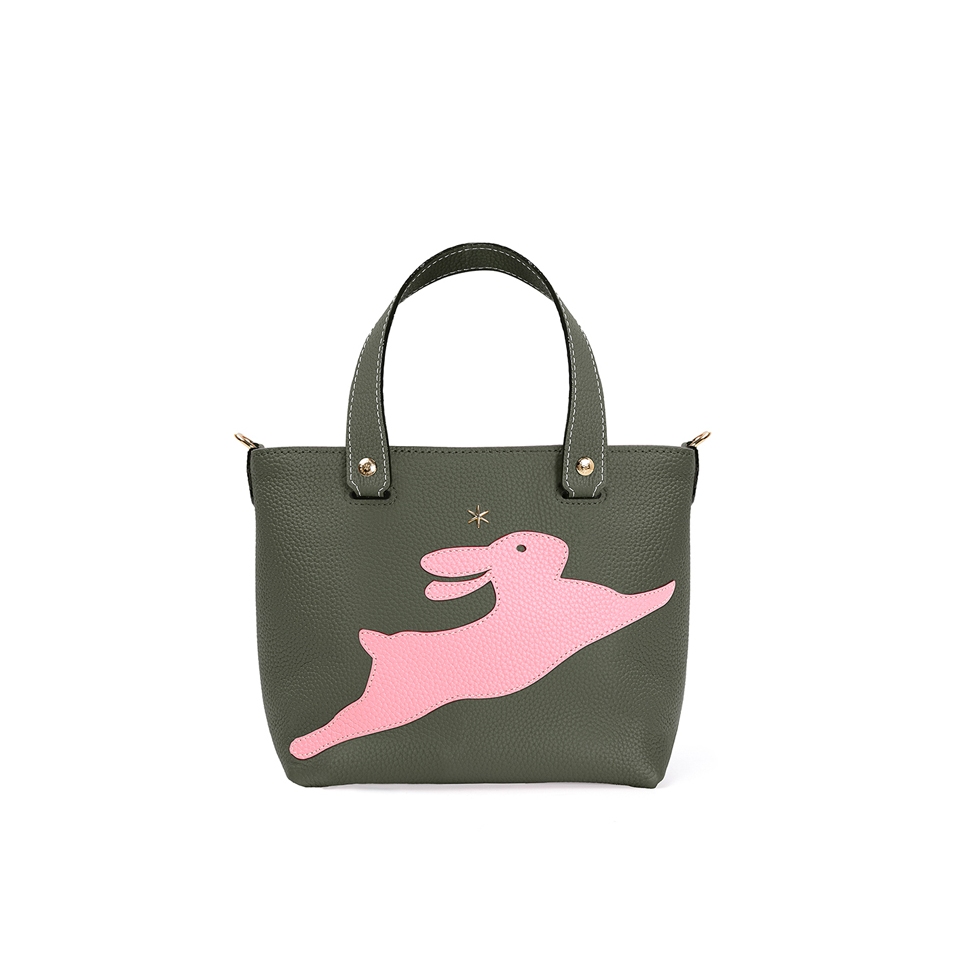 'En L'Air le Sac Lièvre' Sac Cabas Cuir Nappa Taiga & Or