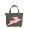 'En L'Air le Sac Lièvre' Nappa Leather Handbag Taiga & Gold
