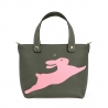 'En L'Air le Sac Lièvre' Nappa Leather Handbag Taiga & Gold