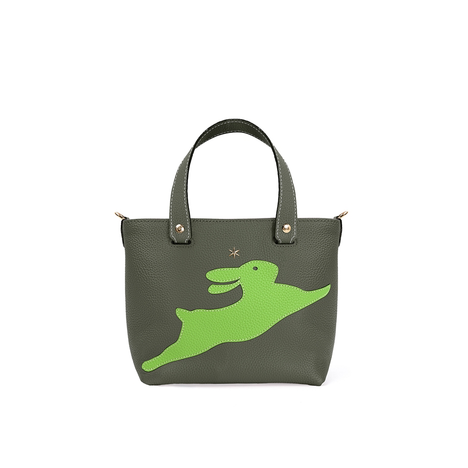 'En L'Air le Sac Lièvre' Sac Cabas Cuir Nappa Taiga & Or