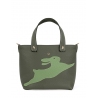 'En L'Air le Sac Lièvre' Sac Cabas Cuir Nappa Taiga & Or