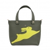 'En L'Air le Sac Lièvre' Nappa Leather Handbag Taiga & Gold