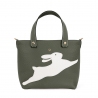 'En L'Air le Sac Lièvre' Nappa Leather Handbag Taiga & Gold