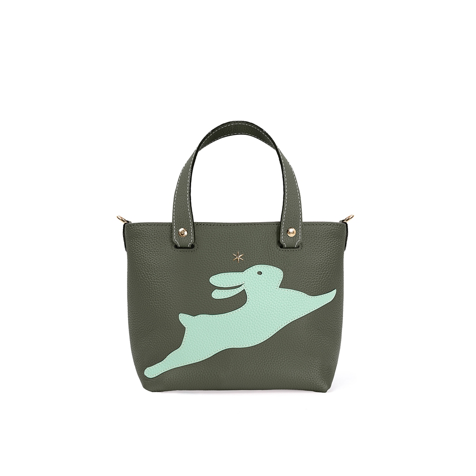 'En L'Air le Sac Lièvre' Sac Cabas Cuir Nappa Taiga & Or