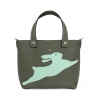 'En L'Air le Sac Lièvre' Nappa Leather Handbag Taiga & Gold