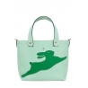 'En L'Air le Sac Lièvre' Sac Cabas Cuir Nappa Lagon & Or