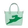 'En L'Air le Sac Lièvre' Sac Cabas Cuir Nappa Lagon & Or