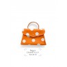 'Chantilly Soie Pois' Sac à main Cuir Noir & Or