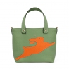 'En L'Air le Sac Lièvre' Nappa Leather Handbag Asperge & Gold