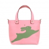 'En L'Air le Sac Lièvre' Sac Cabas Cuir Nappa Rose Poudré & Or