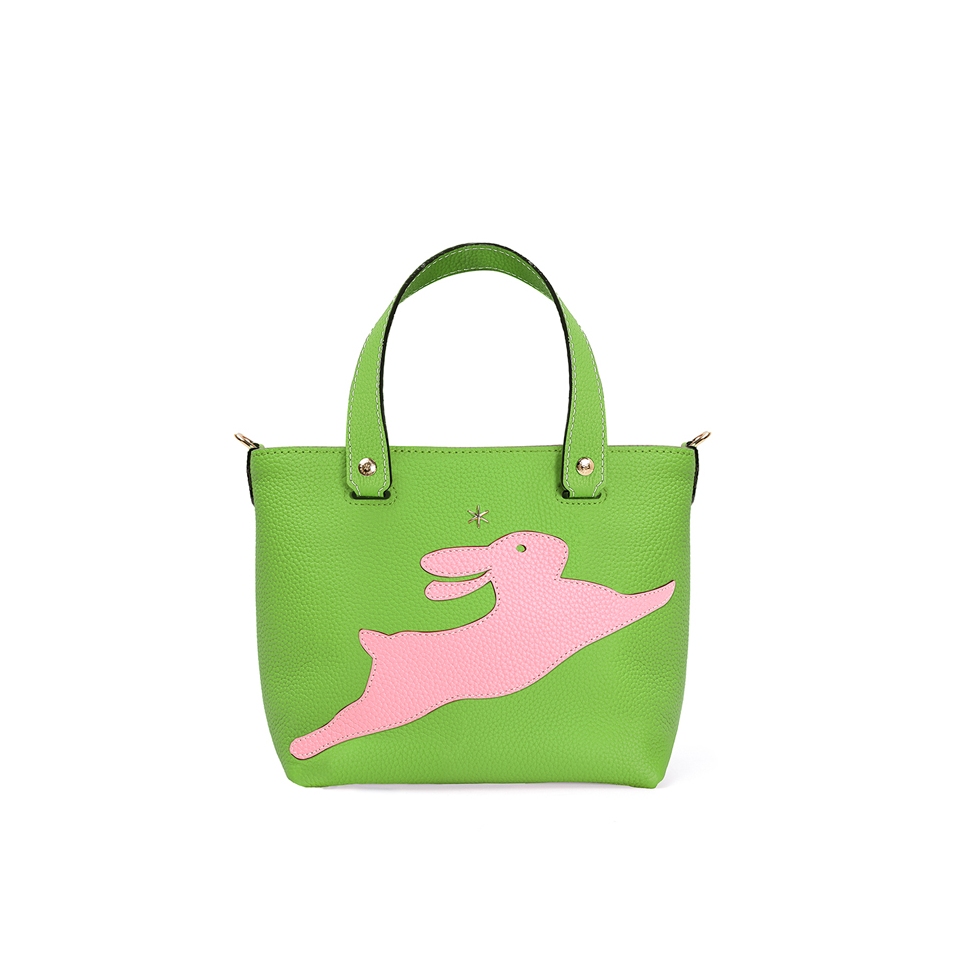 'En L'Air le Sac Lièvre' Nappa Leather Handbag Pomme & Or
