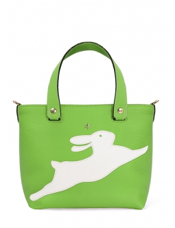 'En L'Air le Sac Lièvre' Sac Cabas Cuir Nappa Pomme & Or