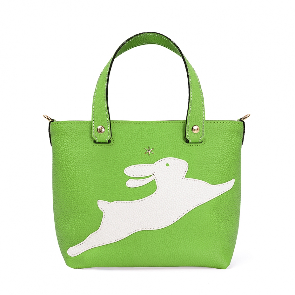 'En L'Air le Sac Lièvre' Nappa Leather Handbag Pomme & Or