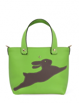 'En L'Air le Sac Lièvre' Sac Cabas Cuir Nappa Pomme & Or